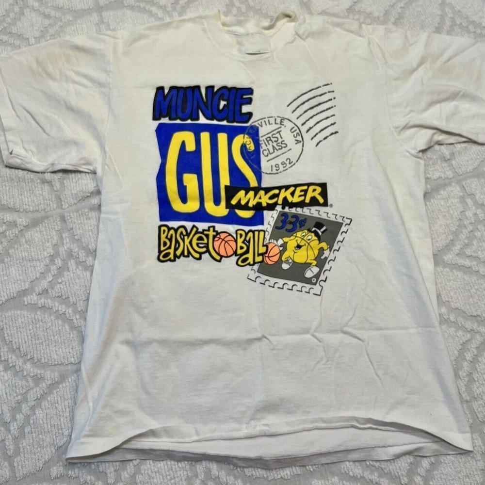 Gus Macker Basketball Muncie Indiana 1992 Single Stitch Vintage Sports T-shirt
